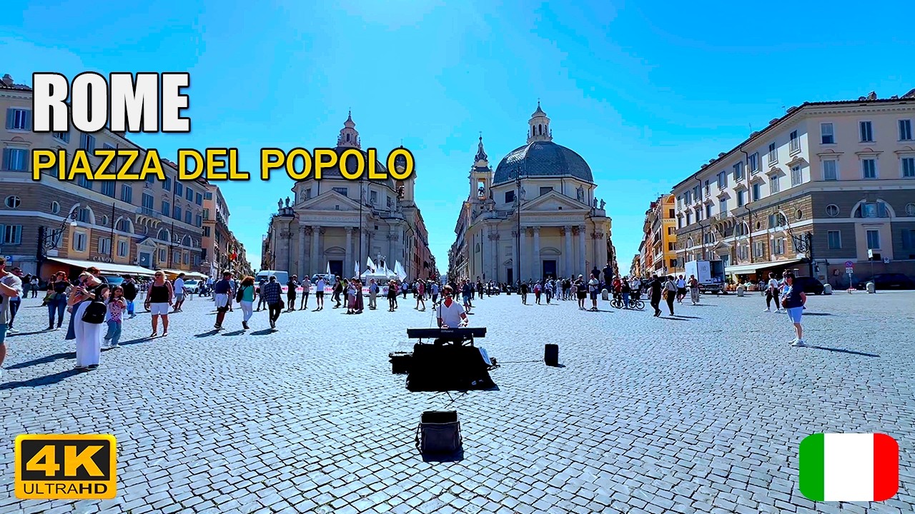 Via del Corso & Piazza del Popolo: Iconic Landmarks | Rome Walking Tour 2026 - UHD 4K60fps