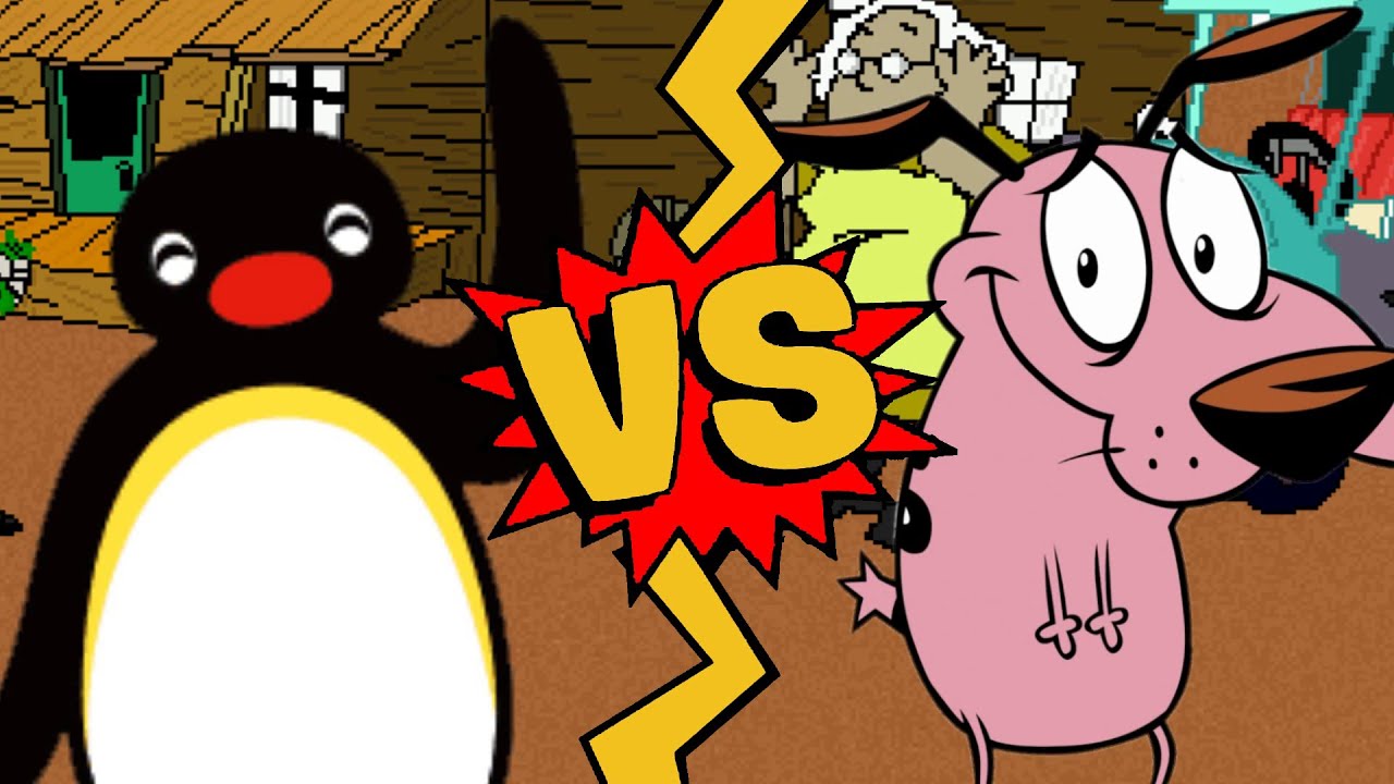 M.U.G.E.N. Battles | Pingu vs Courage the Cowardly Dog