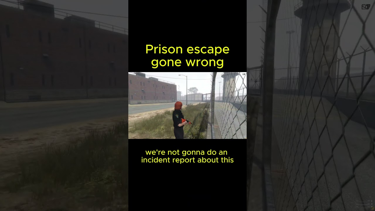 Prison escape UNHINGED #prison #gta #reaction #rp #fivem
