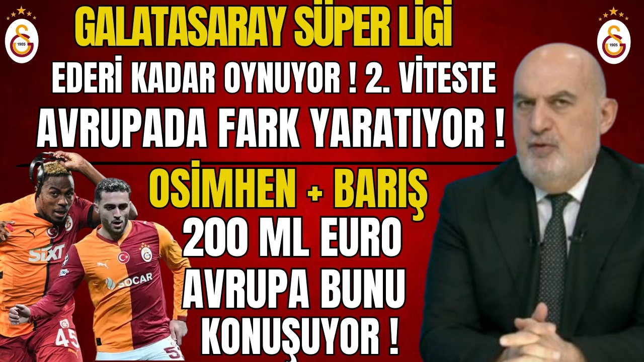 Galatasaray Ligi Ederi Kadar Oynuyor! Avrupada Fark Yaratıyor! Osimhen+Barış 200 ML