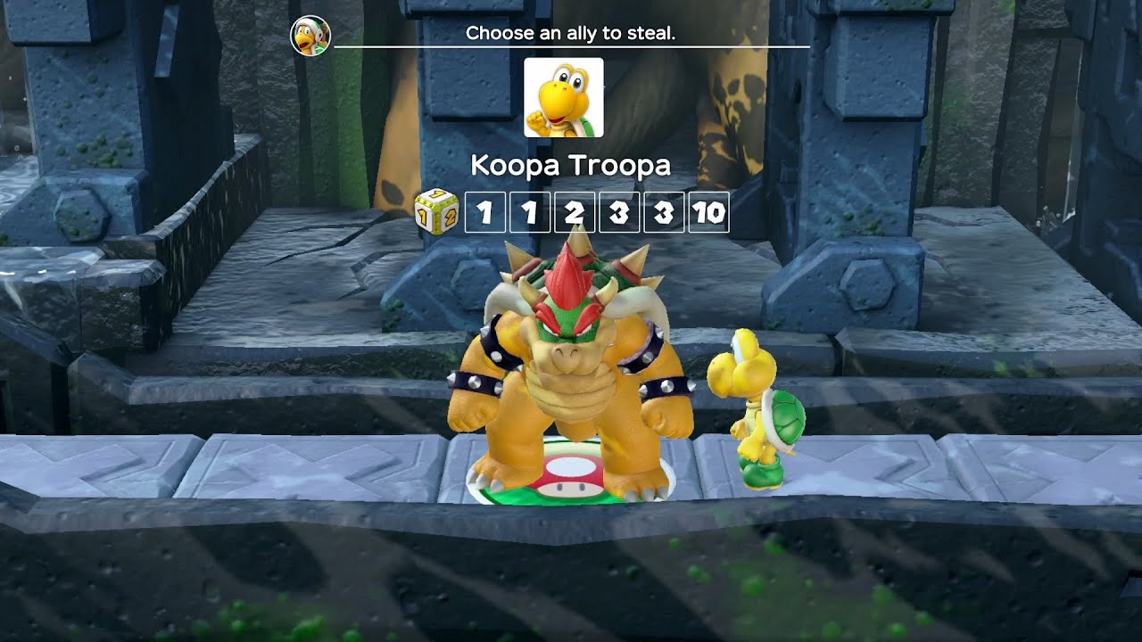 Super Mario Party Partner Party #1517 Domino Ruins Hammer Bro & Shy Guy vs Yoshi & Bowser