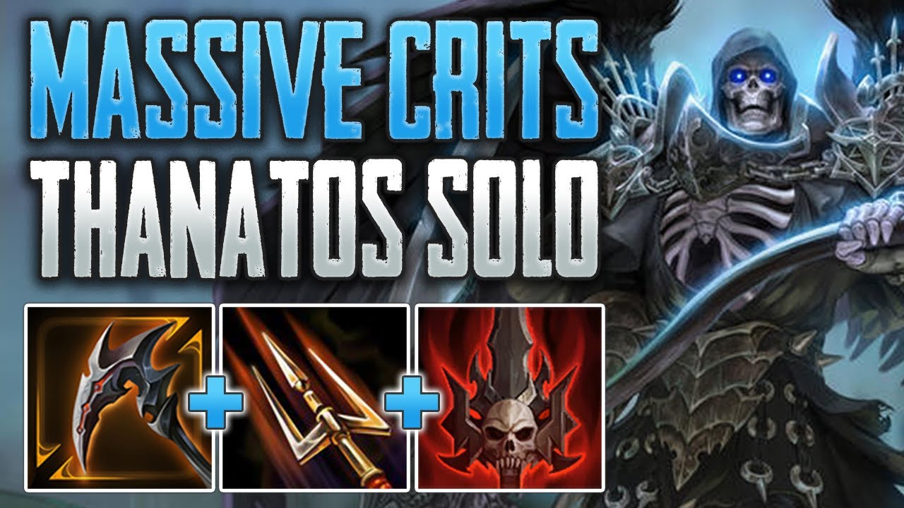 MASSIVE CRITS! Thanatos Solo Gameplay (SMITE Conquest)