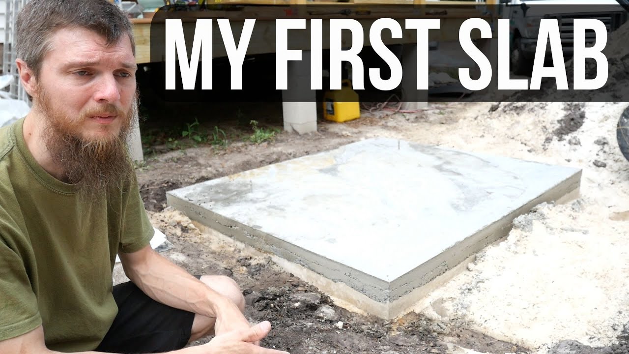 My First Concrete Slab. Good But Still a Mess.