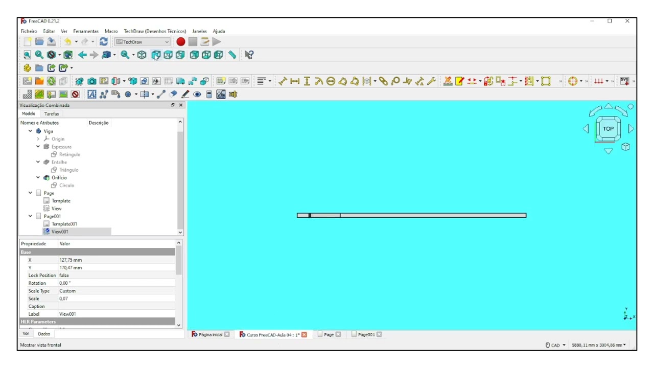 FOLHA DE DESENHO TÉCNICO NO “FreeCAD” E EXPORTAÇÃO DE ARQUIVO PDF