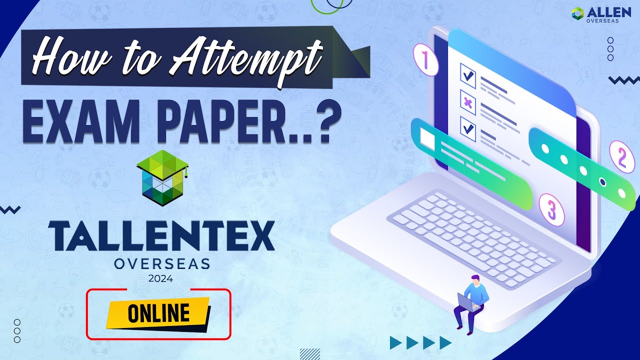How to Give TALLENTEX Exam Online | TALLENTEX Overseas 2024: Conquer Exam Paper Like a Pro! 🔥 #allen