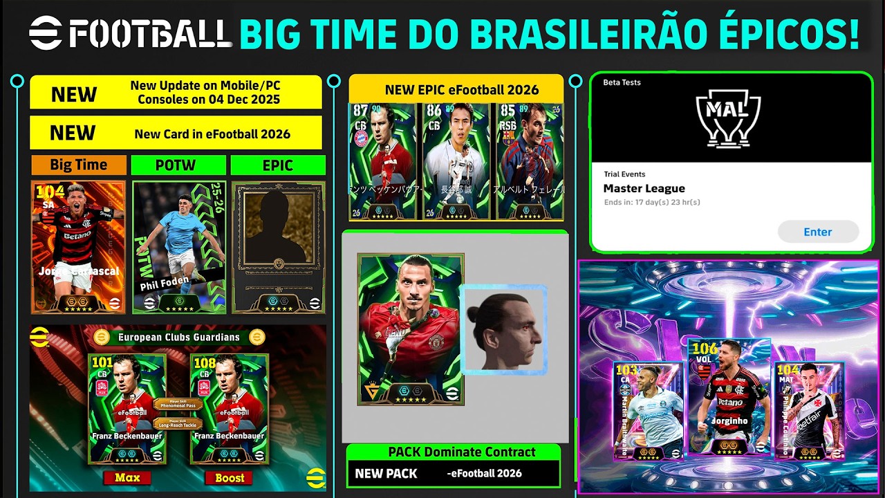NOVIDADES! SEMANA QUENTE NO EFOOTBALL 26 MOBILE! BIG TIME BR?