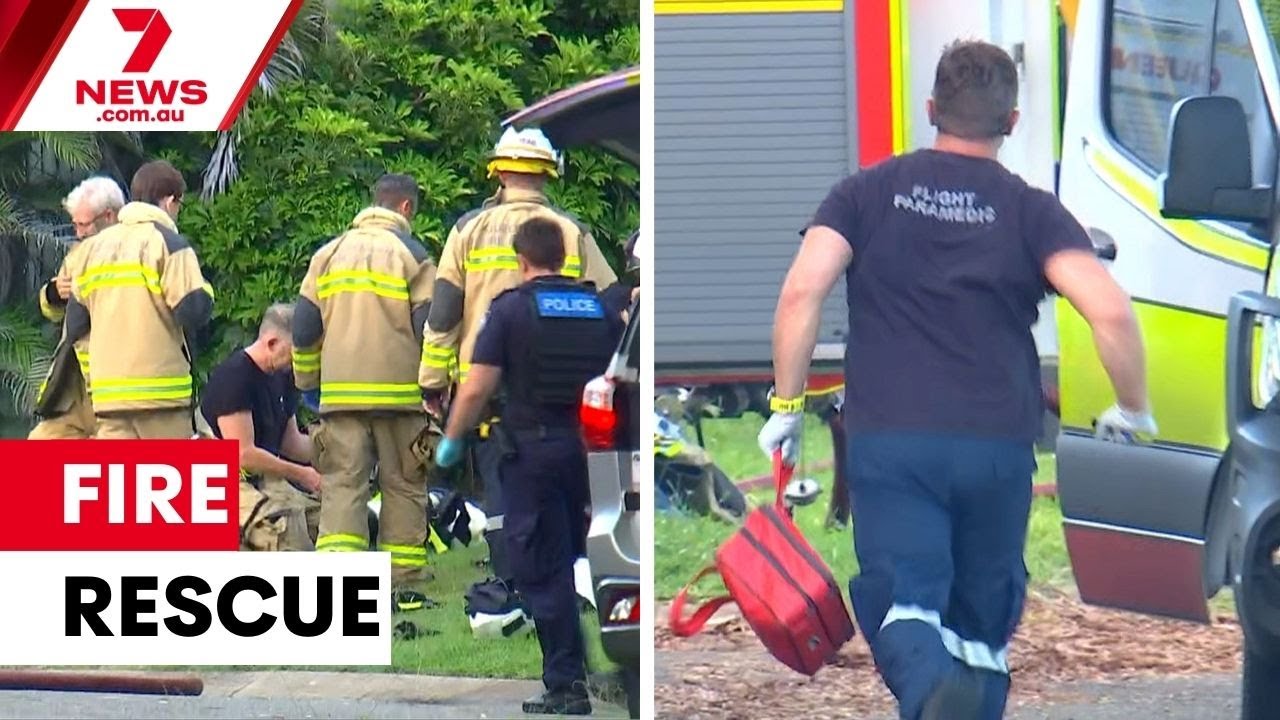Two young girls in critical condition after a house fire | 7NEWS