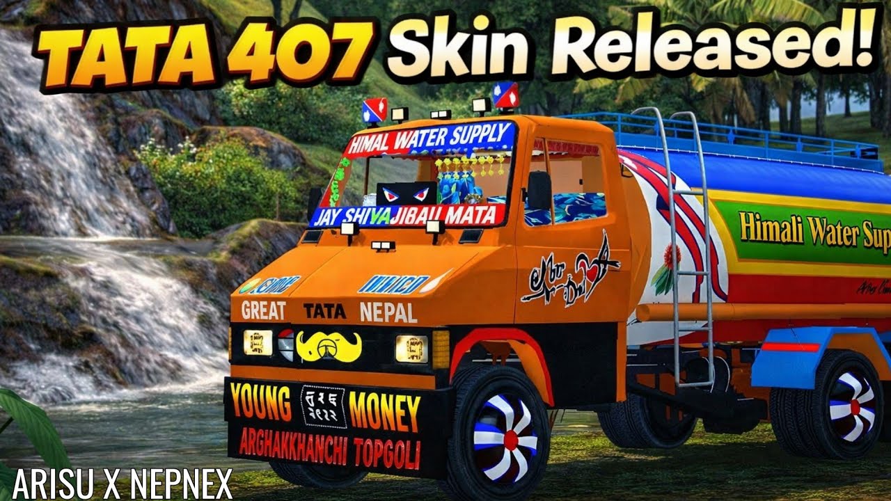 Tata 407 Nepali Tanker Truck Skin Release For BUSSID|Arisu X Nepnex|Free Download ✅ No Password🔑|