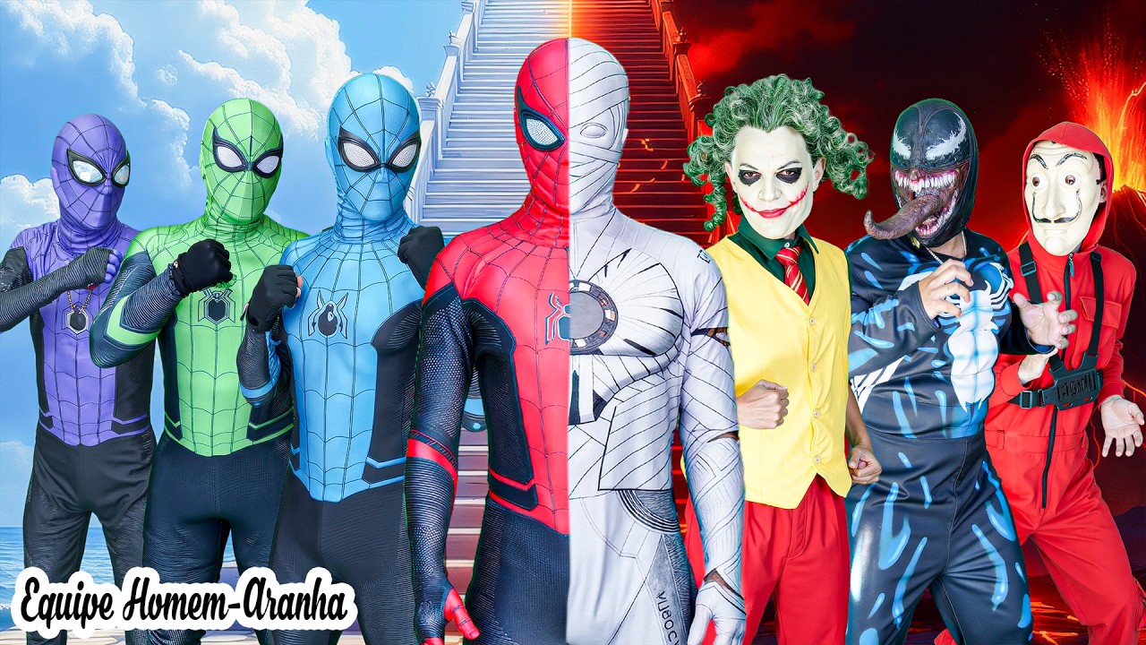 Deadpool vira capanga do Joker e invade a base do Homem-Aranha