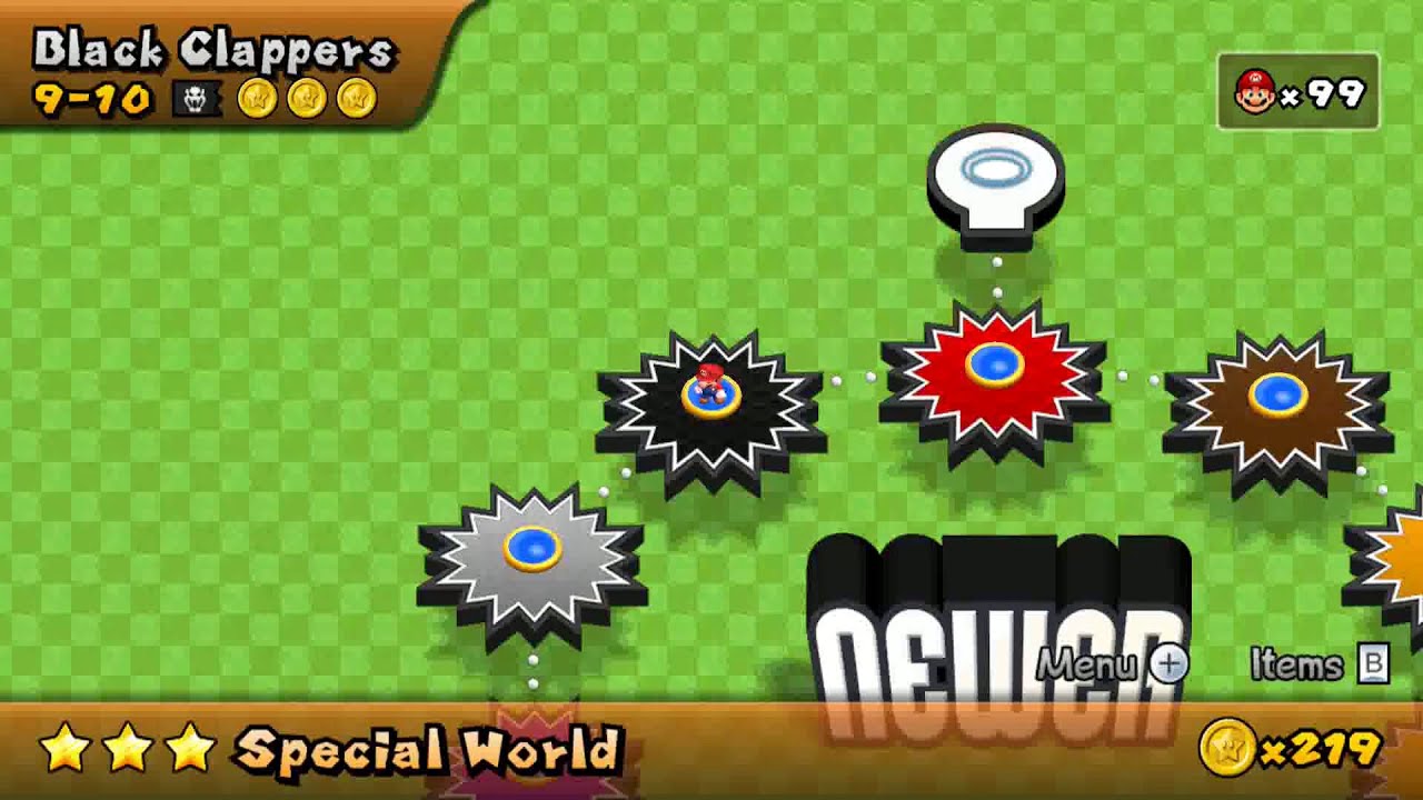 Newer Super Mario Bros. Wii v1.30 - Mundo 9 - Special World (100%)