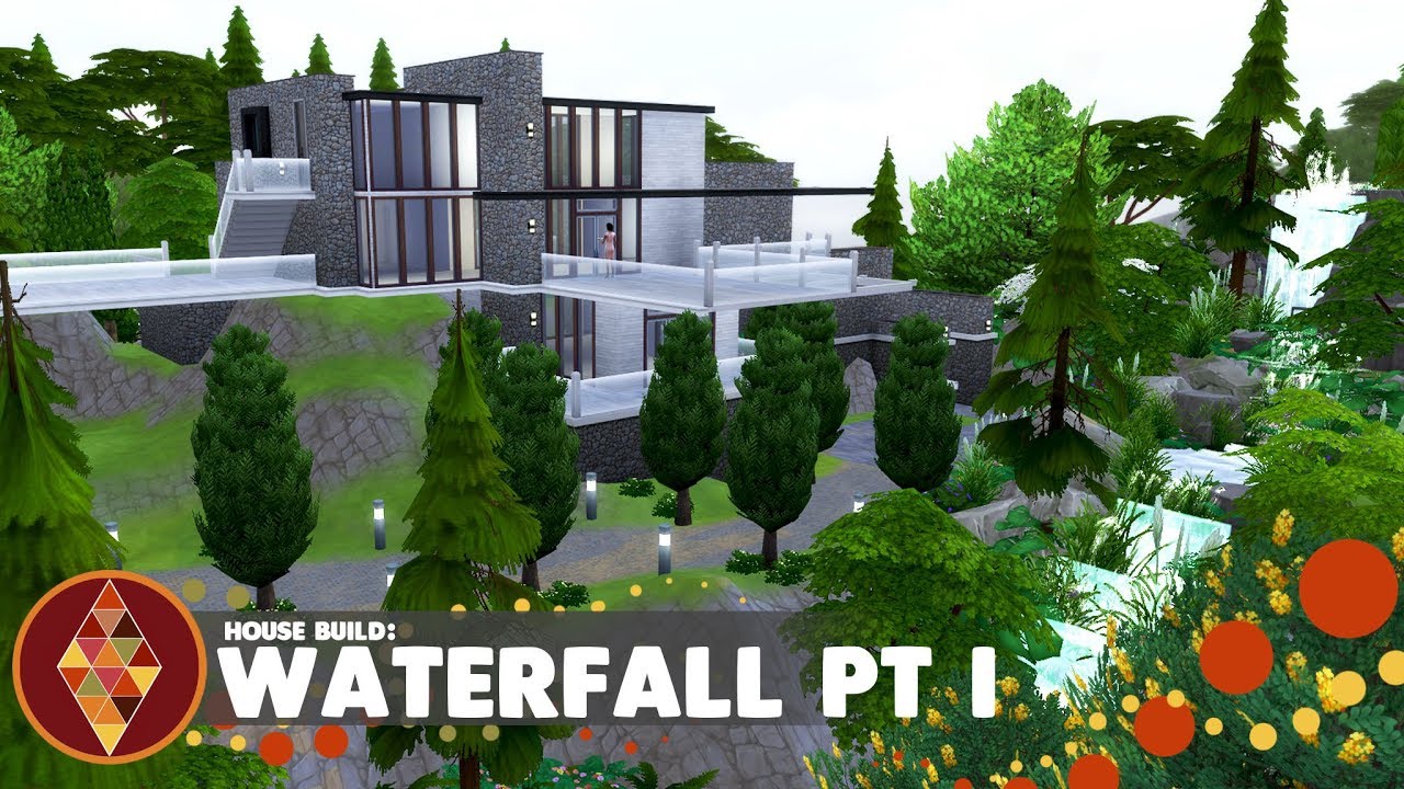 Waterfall house pt 1 - The Sims 4 - House Build | HD
