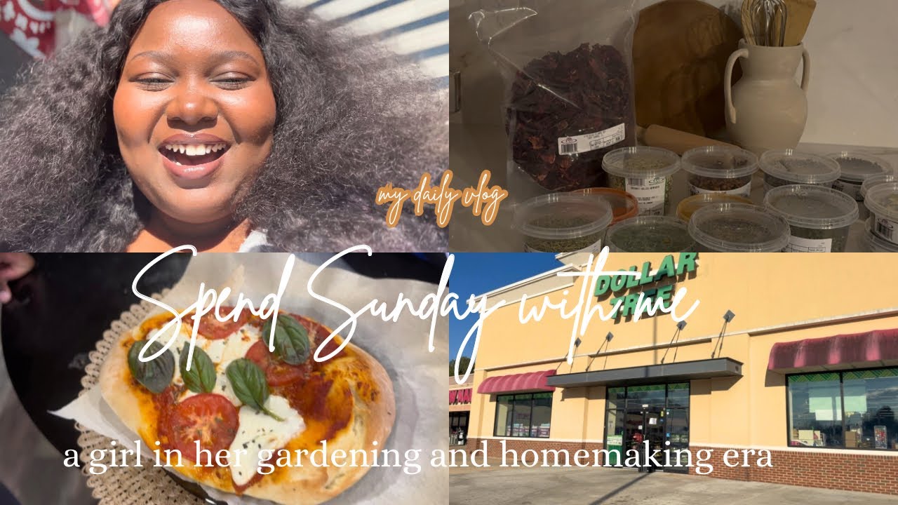 Sunday Vlog: hangout with me |Garden shopping| Home Depot| Dollar tree|farmers Market  🌿