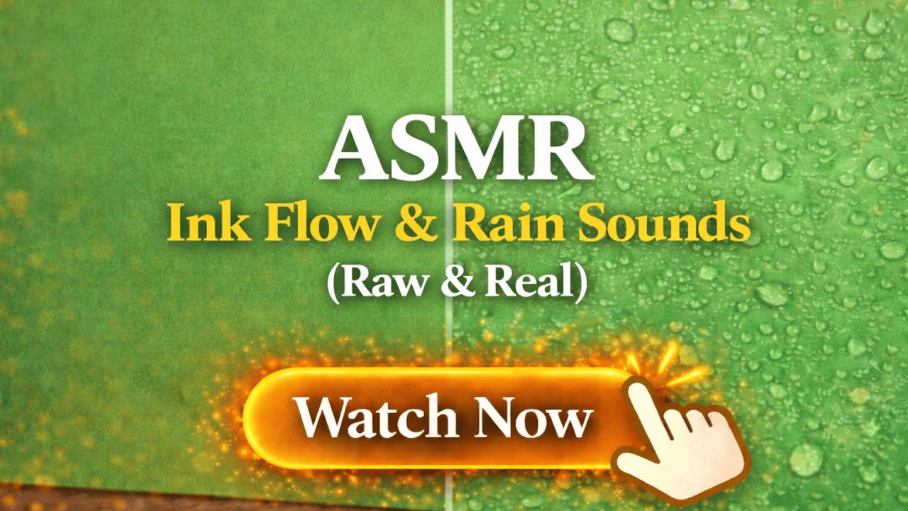 Visual Detox: Ink Flow & Rain Sounds ASMR (Raw & Real)