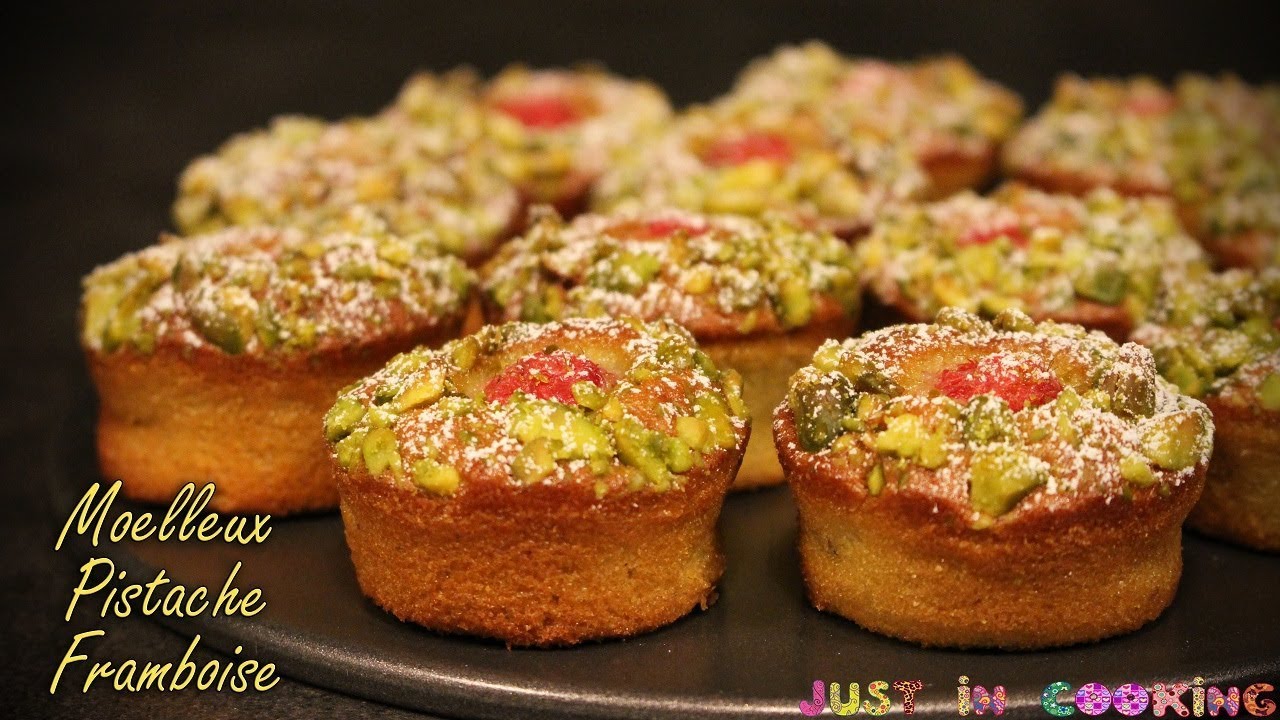 Recette de Petits Moelleux Pistache Framboise