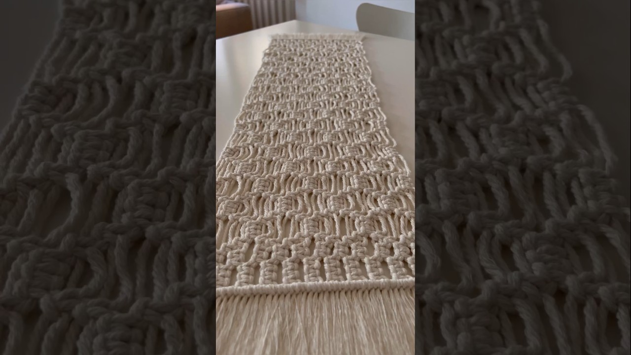 Macrame Runner 🤗 #macrame #macramerunner #homedecor