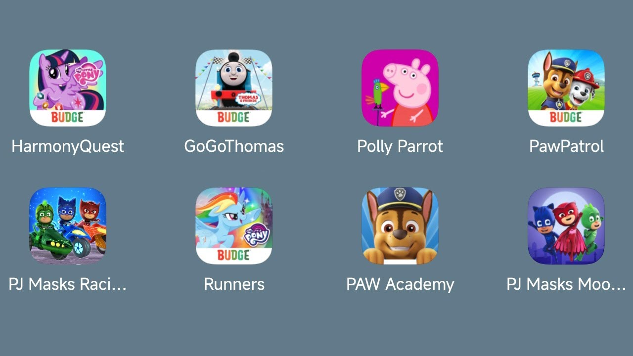 8 Educational Games: My Little Pony,Thomas & Friends Go Go Thomas,Peppa Pig,PAW Patrol Rescue World