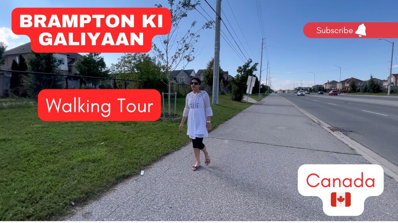 Brampton, Toronto Houses, Castlemore Village Plaza l Brampton Street Canada walking tour l  ​🇨🇦