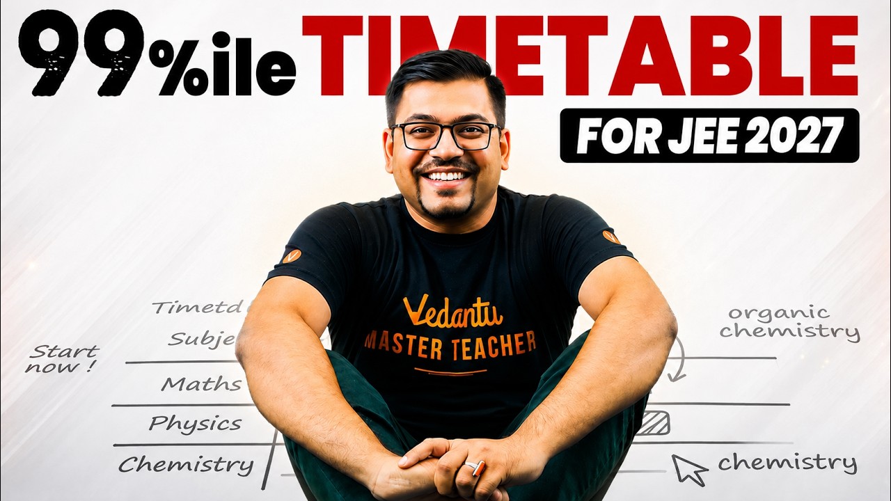 Perfect TIMETABLE to Score 99%ile in JEE 2027 | Harsh Sir