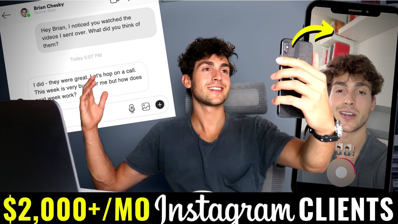 How to Sign $2,000+/mo SMMA Clients Using Instagram [Step-by-step LIVE Outreach]