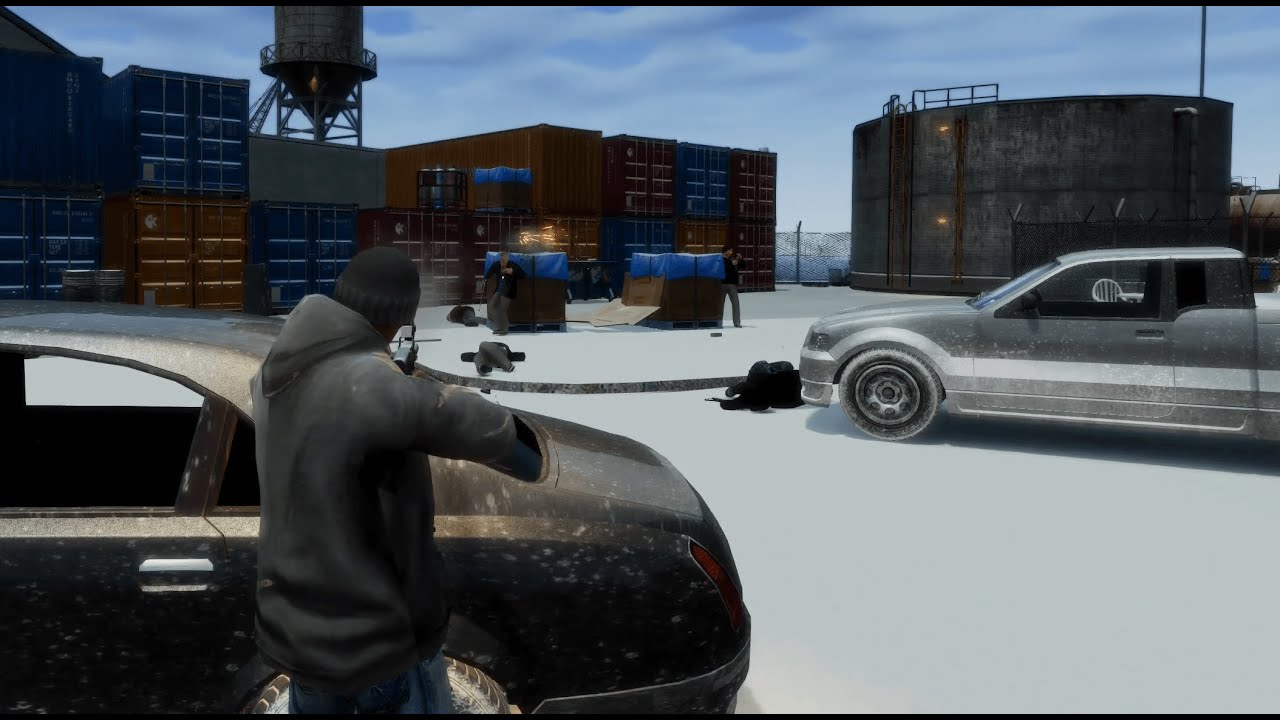 GTA IV TBoGT - Winter Shipment Raid at Northwood + 6 Star Escape