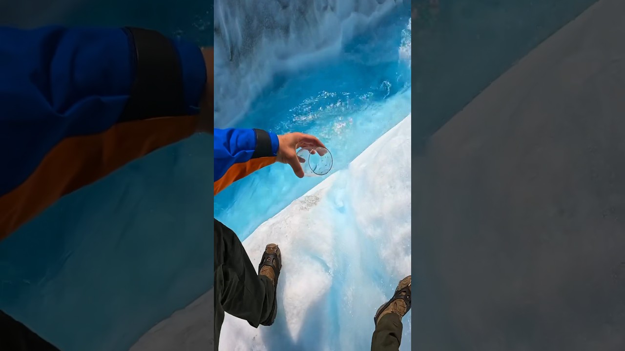 When you bring a friend to try glacier water on tour with @alpineairalaska & Morgan Lauren 🧊😍