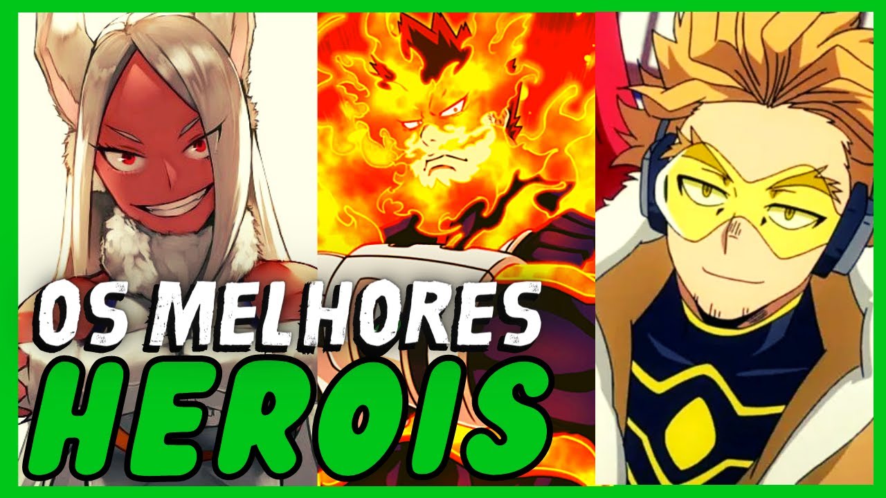 TOP 10 HERÓIS PROFISSIONAIS DE BOKU NO HERO (RANKING DE HERÓIS)