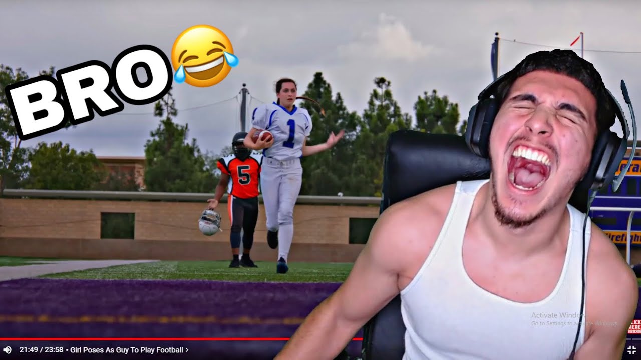 LMAO NO WAY THIS IS REAL!!! Reacting To Dhar Mann Girl Fakes As Guy To Play Football!