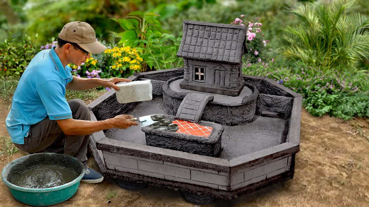 Unique house fish tank from foam sheet | Aquarium decoration ideas