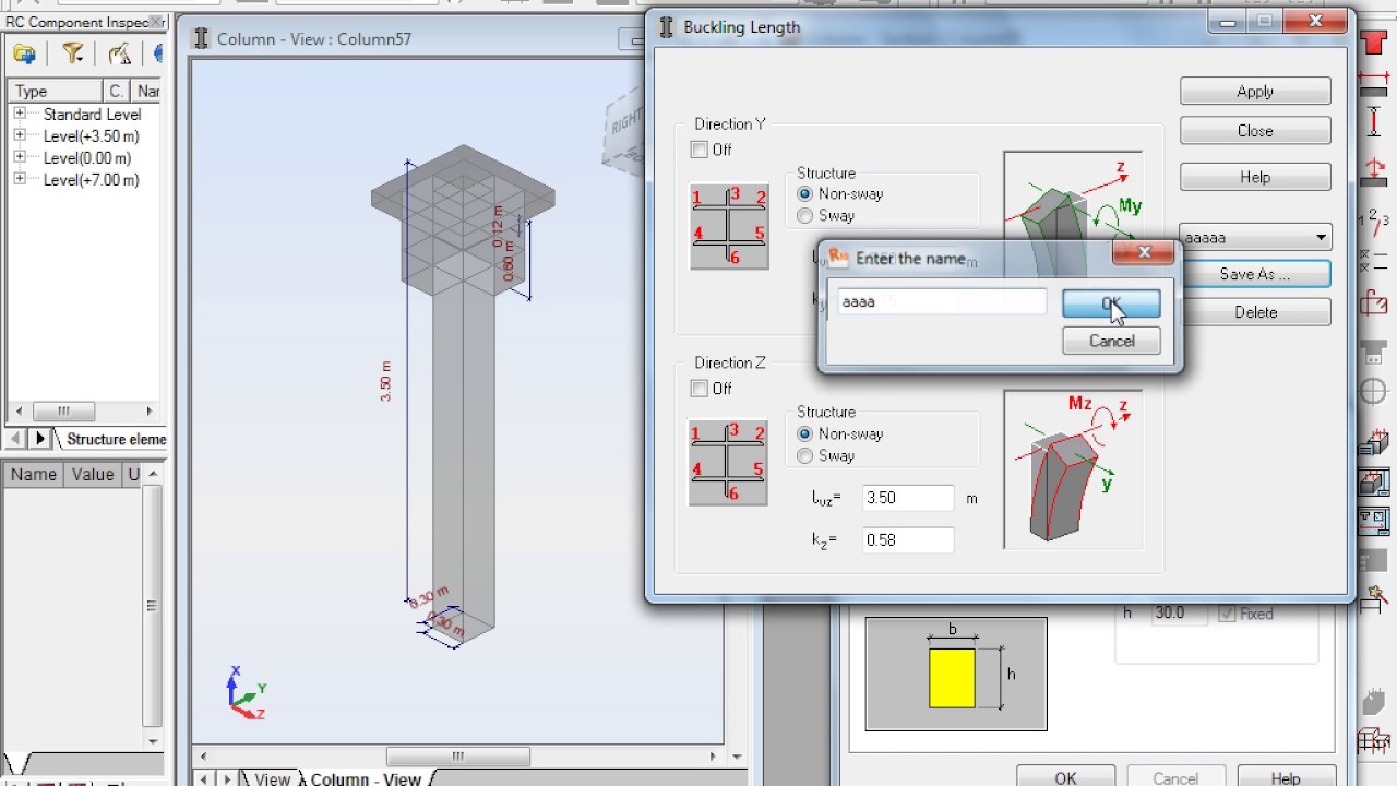 Robot Structural Analysis - Reinforced Concrete Column (RC Column)