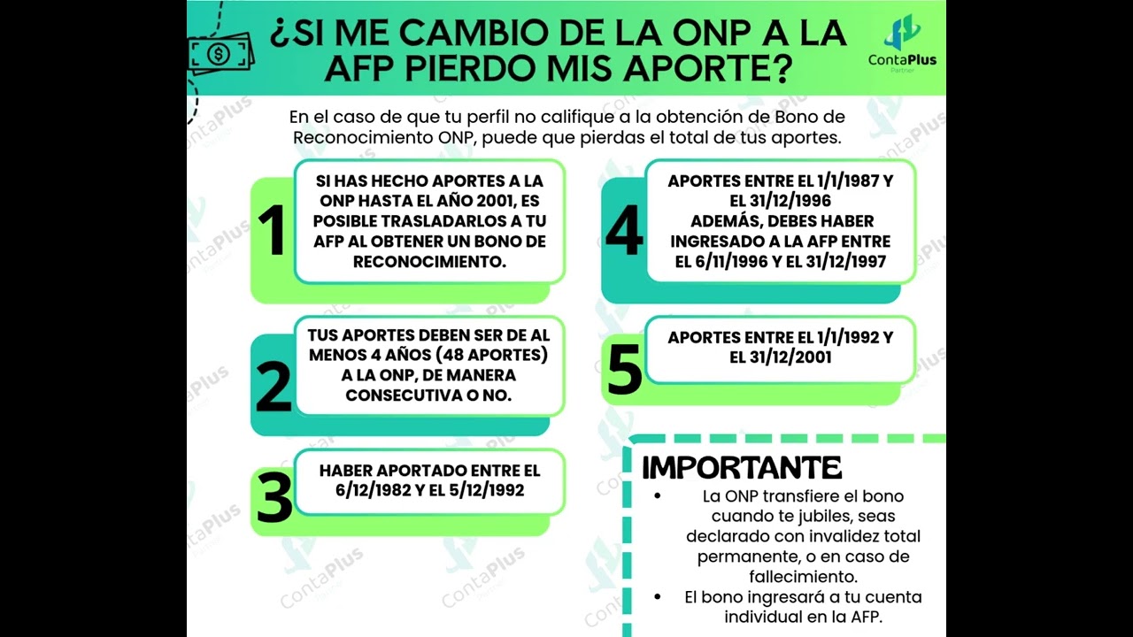 ¿SI ME CAMBIO DE LA ONP A LA AFP PIERDO MIS APORTE?