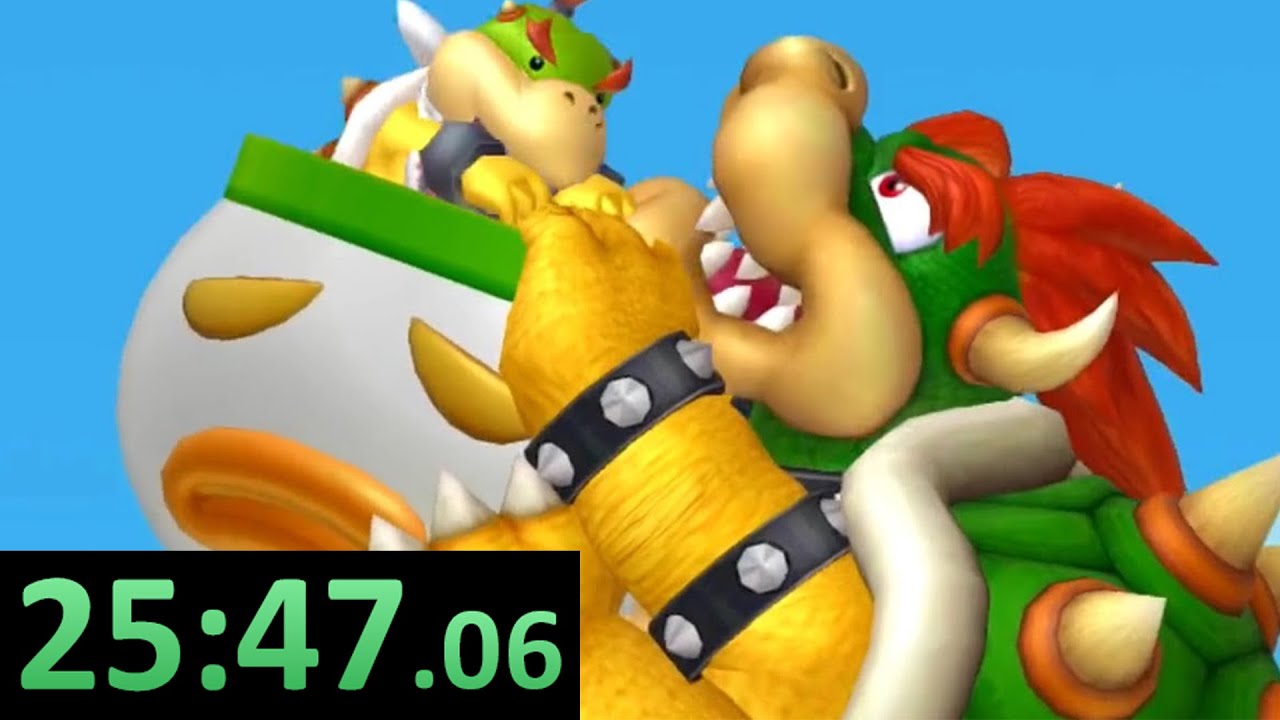 New Super Mario Bros U Speedrun 1st Attempt!