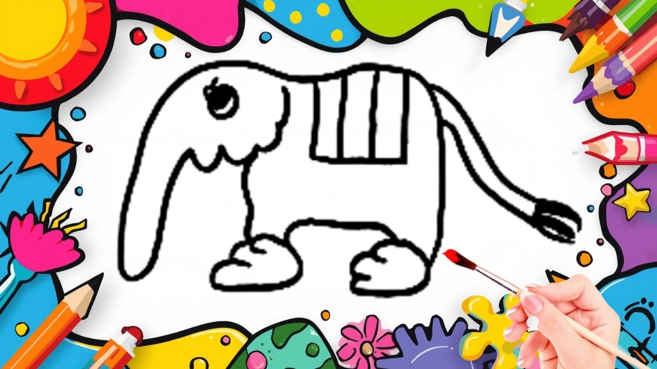 How To Draw cute Lirili Larila Drawing, Painting & Coloring For Kids and Toddlers_🌈🎨 🐋