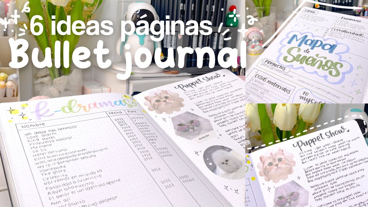 6 Ideas de p&aacute;ginas para tu Bullet Journal 🌷 | Notes by Nina