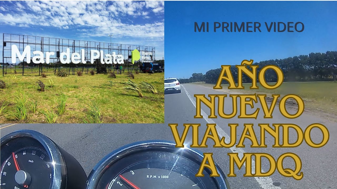 PRIMER VIDEO. VIAJO A MAR DEL PLATA EN MOTO
