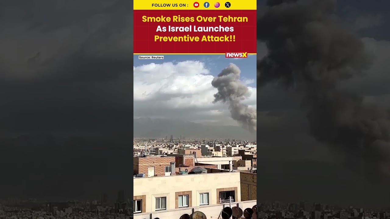 Smoke Rises In Tehran After Israel Launches Pre-Emptive Strike #tehran #israel #iran #shorts