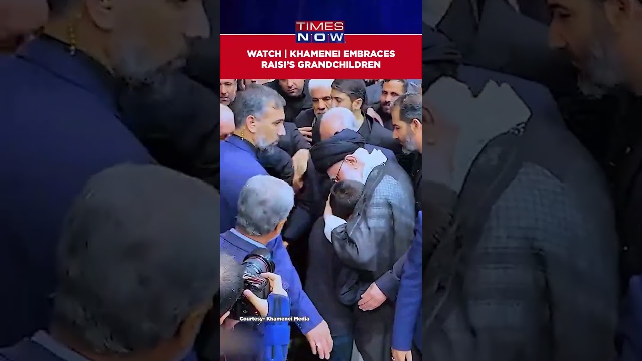 Iran: Ayatollah Khamenei Leads Prayers At President Raisi&rsquo;s Funeral, Hugs His Grandchildren #shorts