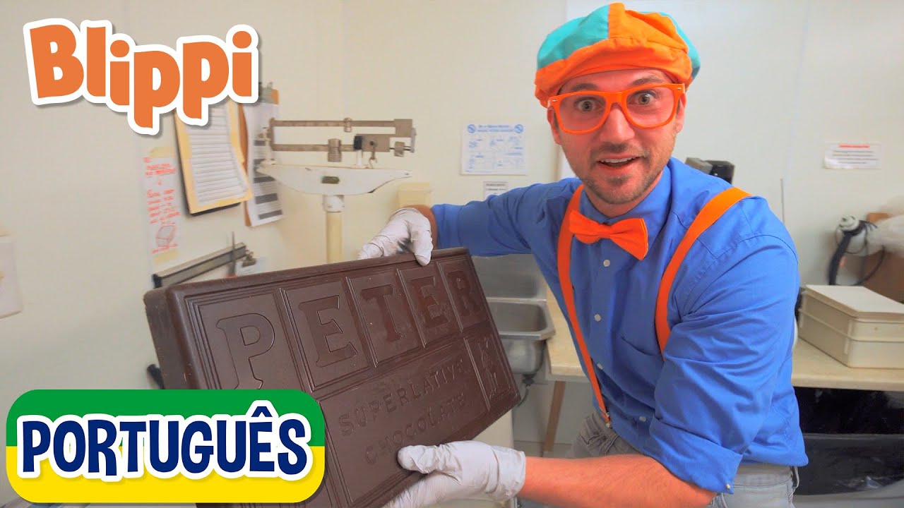 Blippi Visita uma Fábrica de Chocolates | +Vídeos Educativos para Crianças | As Aventuras de Blippi