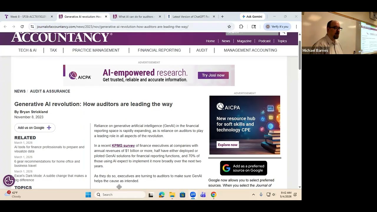 ACCT 615 (Spring 2026) - AI and Auditing