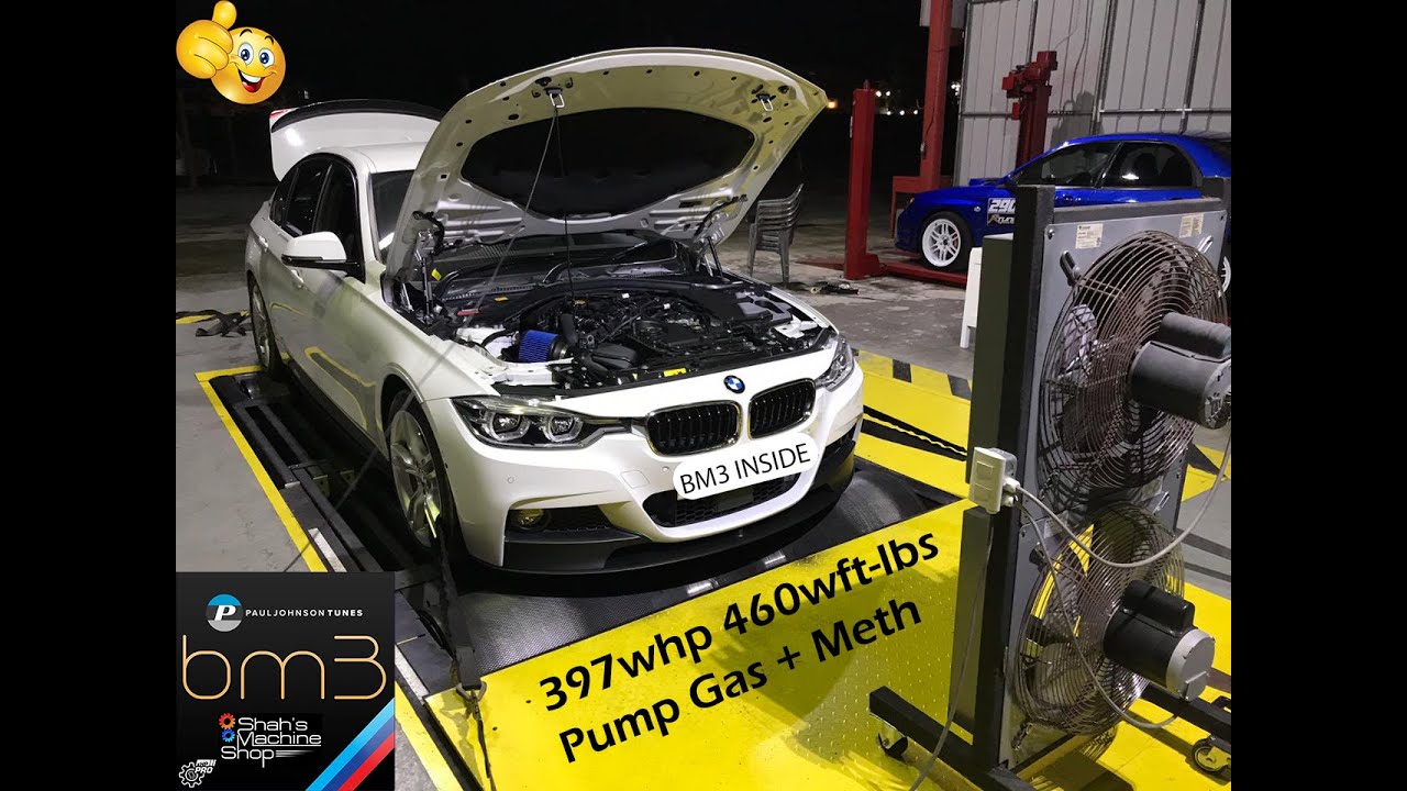 BMW F30 330e B48 Hybrid Stage 2 F80Paul Custom Tune with Meth 397whp 460wft-lbs on Dynojet