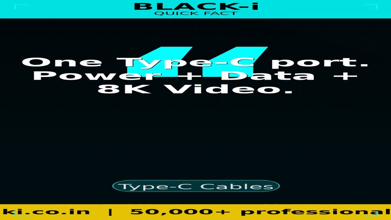 Quick Fact: One Type-C port. Power + Data + 8K Video. | Black-I #Shorts