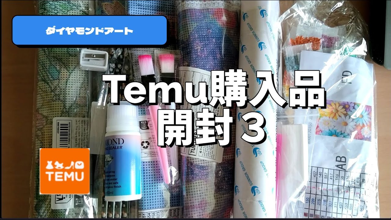 【ダイヤモンドアート】TEMU購入品の開封3#ダイヤモンドアート #diamondart #diamondpainting#Temu