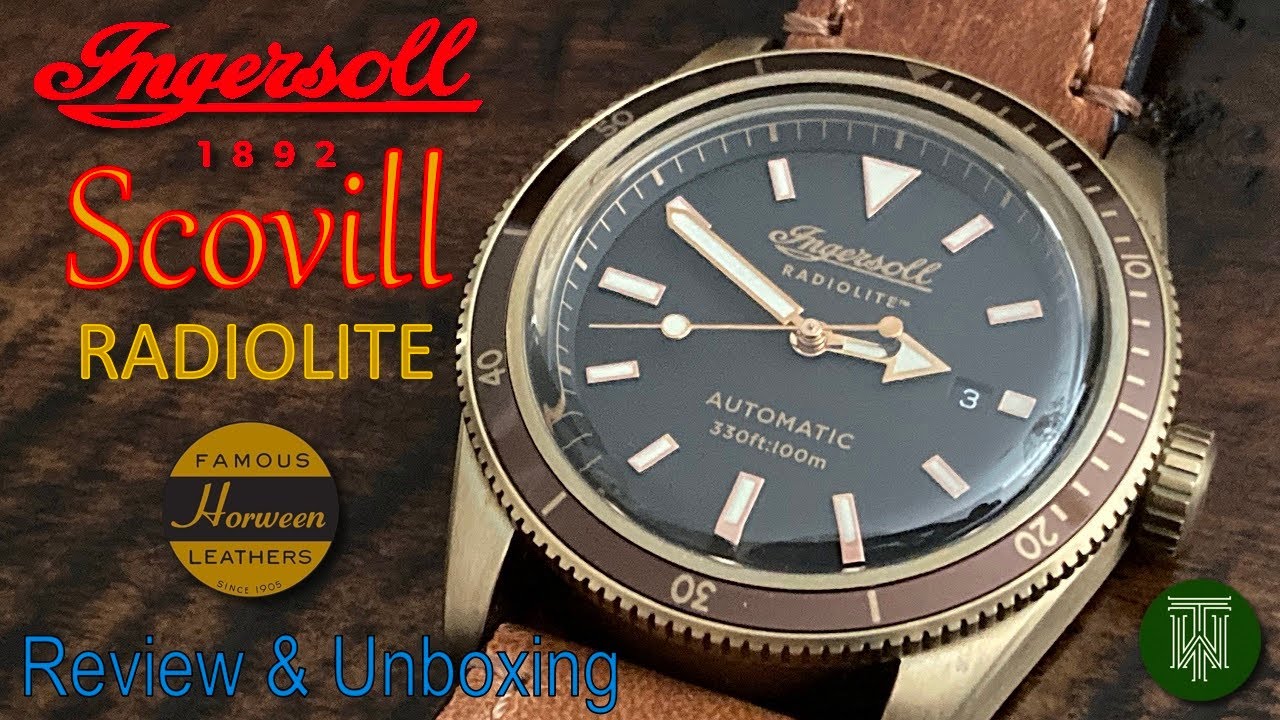 Ingersoll "Scovill" Radiolite 100m [Bronze] Automatic Watch - Review & Unboxing (I05001 / IN-619)