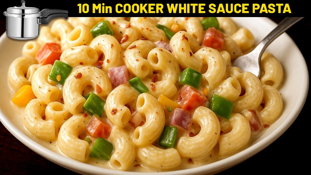 White Sauce Pasta - ये Pasta देखकर Restaurant वाले भी Copy करने लगेंगे – Cooker Hack!