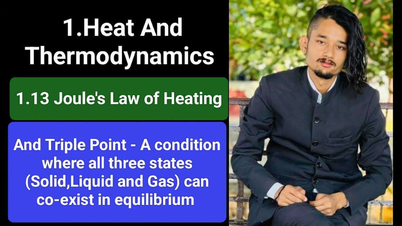 1.13 Joule's Law of Heating and Triple point unit 1 Heat and Thermodynamics 