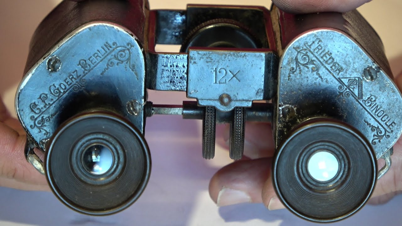 Riparato antico Binocolo C.P. Goerz Trieder 12 x 20 di Berlino