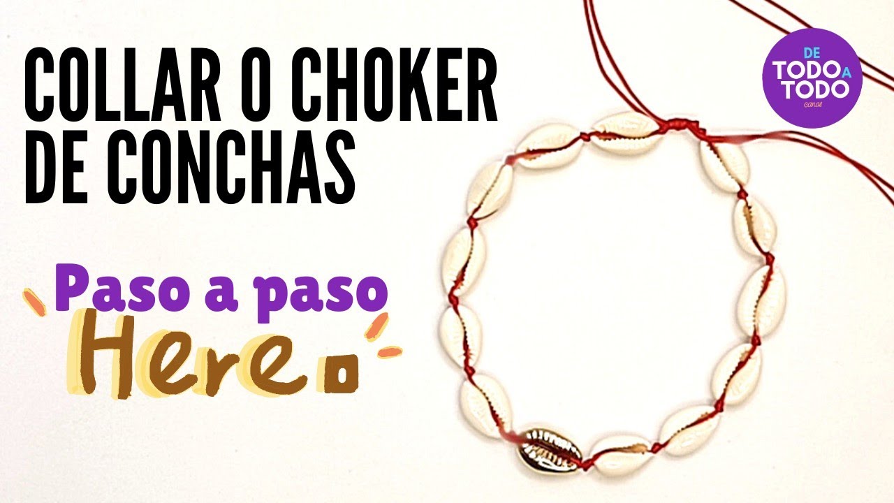 👉🐚🐌COLLAR o CHOKER de CONCHAS o CARACOLES.☝️ Aquí el paso a paso [Fácil]