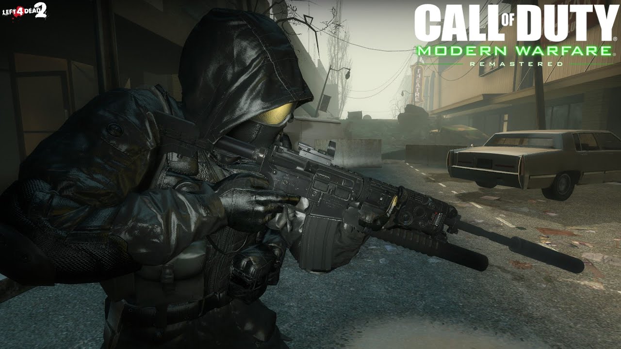 Left 4 Dead 2 Call of Duty Modern Warfare Remastered M4A1 SOPMOD (M203) (M16A2) - Denny - Gameplay