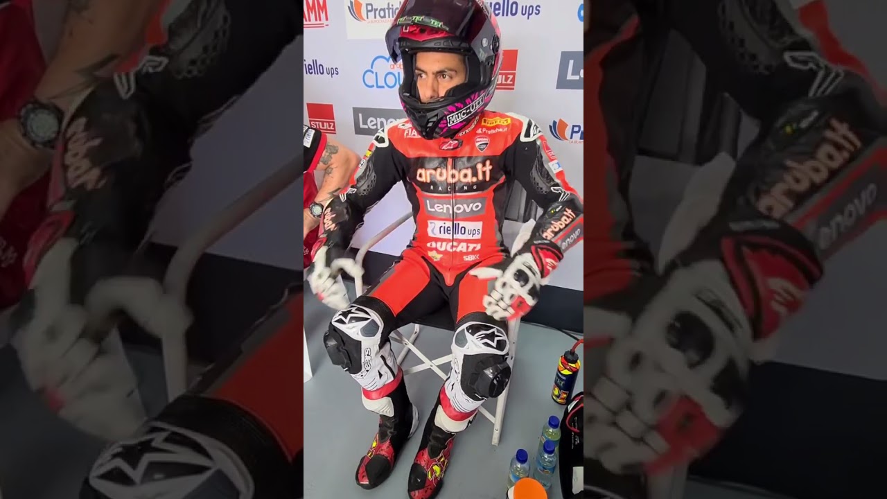 WSBK Mandalika - first Exit to Track engine start Ducati Aruba.it Michael Renaldi and Scott Redding
