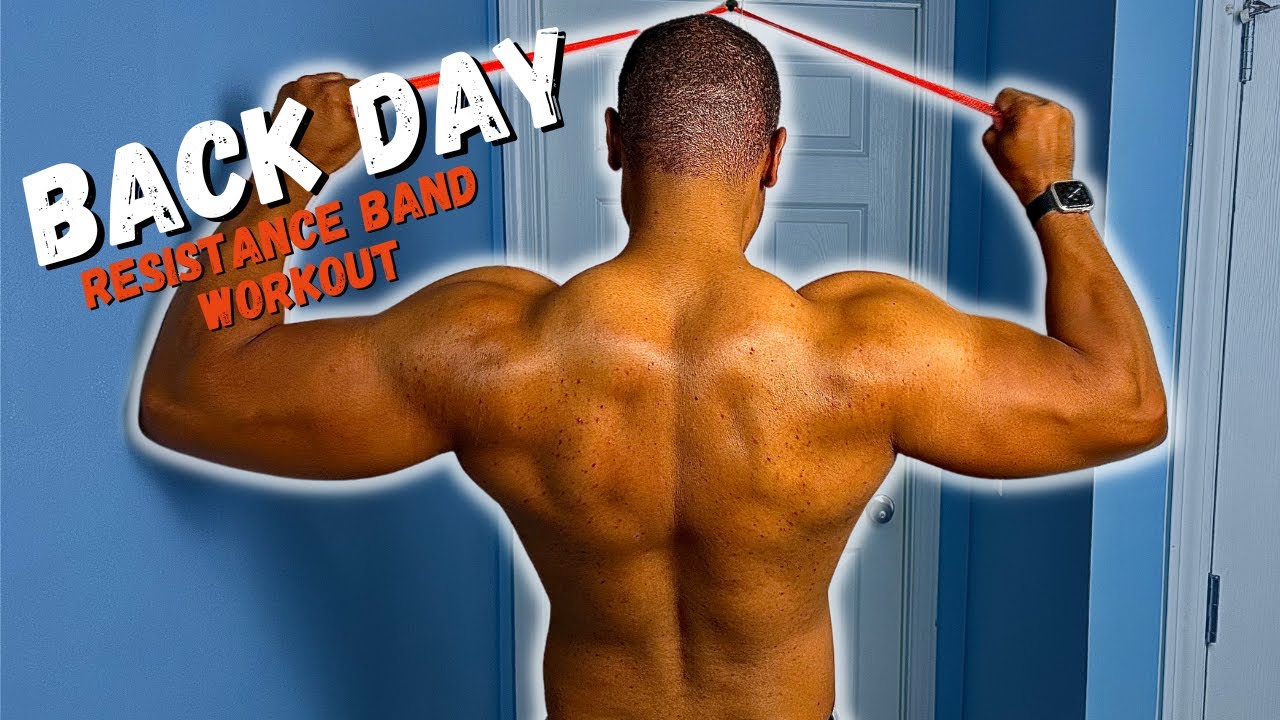 Resistance Band Back Workout | (Workout with me)