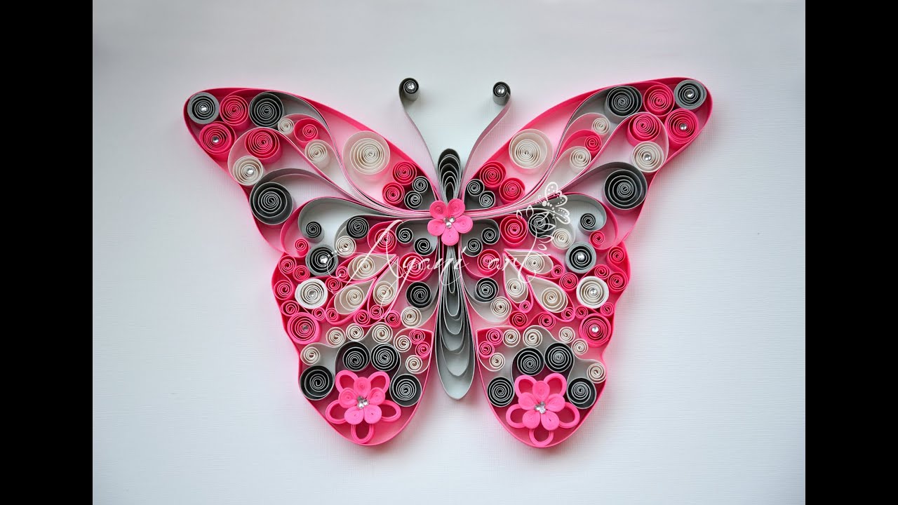 Quilling Pink Butterfly Tutorial